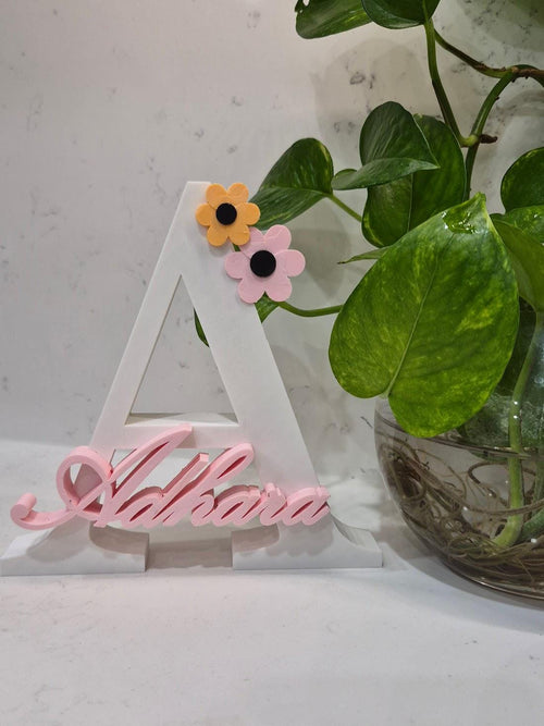 Custom Initial and Name Sign | For Baby Shower, Nursery, Kid's Room Decoration Name Plaque
